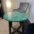 Malachite Round Table, Malachite Round Table, Side Table, Stone Coffee Table Top