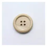 20 PCS Wooden Buttons Round 4 Holes Decorative Buttons for Crafts Scrapbookin...