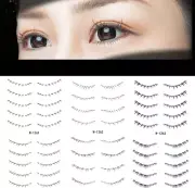 11 Sheets Lower Eyelash Pattern Temporary Tattoo Stickers Eye Makeup Waterproof