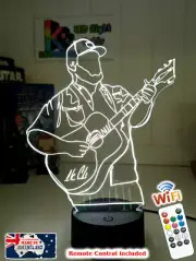 LUKE COMBS INSPIRED WEEKEND TOUR 3D LED Night Light 7 Colour Change Room Lamp