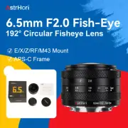 AstrHori 6.5mm F2.0 APS-C Fisheye Lens for Fuji X Sony E Canon RF Nikon Z Mount