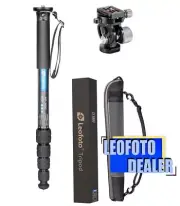 Leofoto MP-365C+VH-10S CF Monopod with VH-10S Two Way Tilt Head