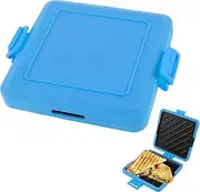 Microwave Toastie Sandwich Maker, Silicone Microwaveable Cookware Wireless Toastie Maker, Heatwave Technology Sandwich Toaster, Nonstick Plate Sandwich Maker for Cooking Crispy Sandwiches (blue)