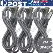 3X Fast USB Cable Charger Cord Charging 2M For Apple iPhone 8 7 11 12 13 Pro Max