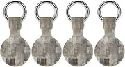 4PCS for Gray and White Air Tag Holder Case Waterproof & Shockproof Anti-Scratch Protective Air Tag Cover with Keychain Ring Silicone Tags Holders for Luggage, Backpack, Keys, Pet