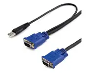 StarTech 10FT SLIM USB VGA KVM CABLE KVM CONSOLE USB VGA VIDEO THIN CORD