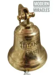 6" Nautical Solid Brass London Hanging Maritime Ship Bell Titanic 1912 WallDecor