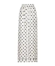 Dolce Gabbana Polka-Dot Printed Pajama Pants IT46 Black/White