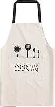 Pattern Bib Apron, Oil and Water Resistant Apron, Cleaning Supplies Apron with Pocket for Women Men Children Home Kitchen