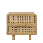 [Florabelle Living] Hayme Bedside Table Natural with Rattan