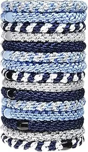 L. Erickson Grab & Go Pony Tube - Sparkle - 15 Pack Ponytail Holder Hair Ties