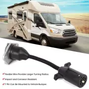 7 Flat Blade-7 Round Pin Adapter US Type for Most RV Trailers Semi Trailers