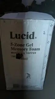 2 Inch Memory Foam Mattress Topper Full 5 Zone Gel Infusion, CertiPur-US Double