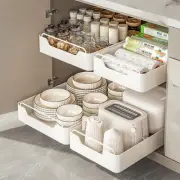 Sliding Drawer Kitchen Organiser Cabinet Extendable Pull Out Storage Cupboard