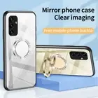 For Samsung A15 A25 A35 A14 A13 A53 A54 Mirror TPU Case Diamond Ring Stand Cover