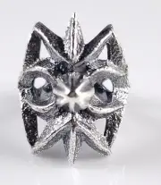 Monty Claw Navajo Sterling Silver Ring Hand Carved Tufa Cast Contemporary Style