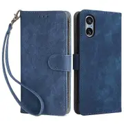 For Sony Xperia 5 V Case Rfid Blocking Wallet Leather Stand Phone Cover With Strap