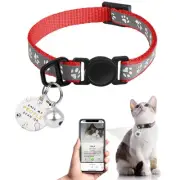 Cat Collar Breakaway with QR Code Name Tag, Reflective Kitten Collars with Be...