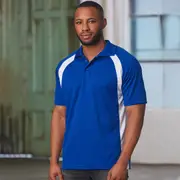 ASLAN - Mens CoolDry Micro-Mesh Contrast Polo Shirt