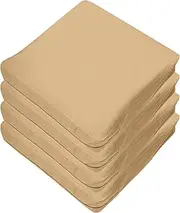 4Pcs Patio Seat Cushion Covers Waterproof Patio Chair Cushion Cover Replacement Outdoor Cushion Slicovers with Zipper Dust-Proof Patio Seat Cushion Slip Covers for Patio Garden Backyard 60x60