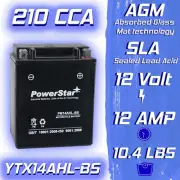 PowerStar YB14L-A2 Motorcycle Battery for HONDA VF750S V45 Sabre 750CC 82-'83