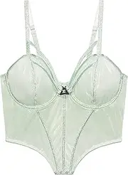 [Savage X Fenty] Womens Going Platinum Mesh Bustier