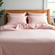 Royal Comfort 1200 Thread Count Sheet Set 4 Piece Ultra Soft Touch Bedding Soft Pink (Double, Queen, King)
