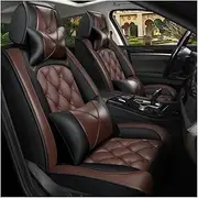 FROON Car Seat Covers Universal Set for BMW X5 E53 X5 E70 X5M E70 X5 F15 X5 X5 M50d F15 X5M F85 X5 M50d G05 Car Accessories, Brown