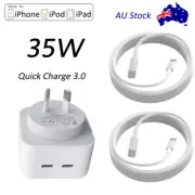 35W Dual USB-C Fast Adapter PD Cable Charger For Apple iPhone 14 13 12 11 XR Pro