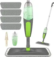 Spray Floor Mop with 4 Mop Pads (Spray Mop-4 Gray Mop Pads)