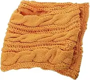 [VALICLUD] Knitted Scarf Warm Scarf Ski Mask Insulated Cold Weather Accessories Women's Facial Mask Women Scarf Ear Covers for Cold Weather Neck Mask Yarn Golden