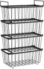 Ispecle Freezer Organizer Bins - 4 Pack Small Stackable Deep Freezer Organizer B