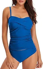 [BIKINX] Tankini Swimsuits for Women Plus Size Swimwear Tummy Control Two Piece Bathing Suits