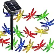 Solar Operated String Lights | Solar Charging String Lights for Outdoors - Dragonfly 8-Mode Automatic Lamp with 30 LED Beads for RV Awning Cafe Garden Tree Fence Gazebo