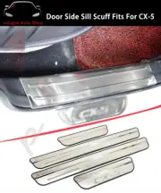 4PCS Outside Door Sill Scuff Plate Guard Trim Fits for Mazda CX-5 2012-2016