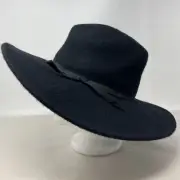 Brixton Ashley Felt Hat Black Wool One Size Womens Festival Boho