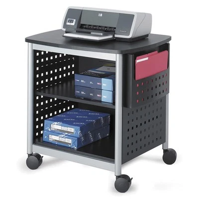 Safco Scoot Deskside Utility Cart & Multi-Use Printer Stand, Desk Organizer,