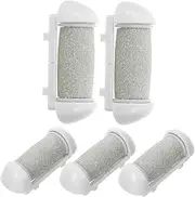 5pcs Electric Foot Grinder Accessories Toothbrush Head Dead Skin Removal for Feet Cuticle Handle Electric Nail Drill Rechargeable Smooth Pedicure Scraper Foot Scrubber Plastic Grey