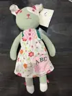 Pottery Barn Kids Green Knit Betsy Student Plush Dress Toy,School Bag,New