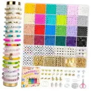 5500pcs Clay Beads Bracelet Making Kit 24 Colors Friendship Bracelet kit with