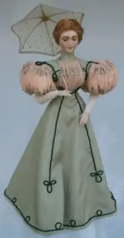 Sewing Pattern: High waist Skirt, Blouse with puffed sleeves, 24-inch doll #22