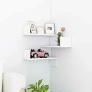 Wall Corner Shelf White 40x40x50 cm Engineered Wood