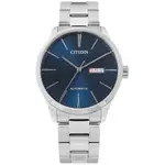 CITIZEN / 簡約紳士 機械錶 自動上鍊 星期日期 不鏽鋼手錶 藍色 / NH8350-83L / 40MM
