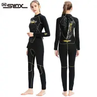 在飛比找蝦皮購物優惠-潛水衣女5mm加厚防寒衣 SLINX潛水服女濕衣褲口加拉鍊內