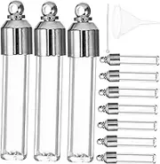 HOODANCOS 1set Miniature Glass Bottles for Wishing and Decoration of Tiny Jars Screw Caps for Craft Projects and Collecting Memories
