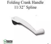 Amesbury Truth Casement Window Crank Handle 11/32 Inch Spline Folding White