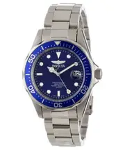 Invicta Pro-Diver 200M Stainless Steel Blue Dial Japan Mon't 9204 Mens Watch