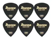 NEW Ibanez Grip Wizard Sand Grip Medium Guitar Picks (6), BLACK, PPA16MSG-BK