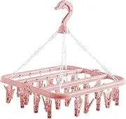 Underwear Drying Rack, Clip And Drip Hanger, Swivel Hook Clothes Organizer, Foldable Design With Multiple Clips, Lightweight Acrylic Frame, For Lingerie Bras Socks Baby Clothes