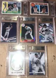 aaron judge topps chrome graded investment lot 7 BGS graded rookies w/refractor